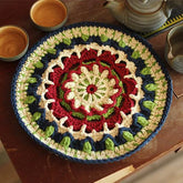 Mandala Flowers Hand-woven Tray Mat